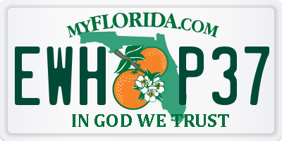 FL license plate EWHP37