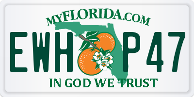 FL license plate EWHP47