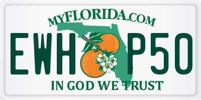 FL license plate EWHP50