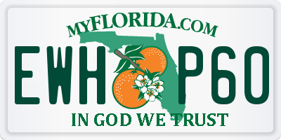 FL license plate EWHP60