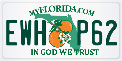 FL license plate EWHP62