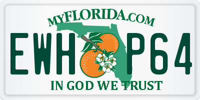 FL license plate EWHP64
