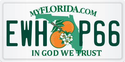 FL license plate EWHP66