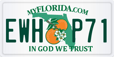 FL license plate EWHP71