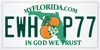 FL license plate EWHP77