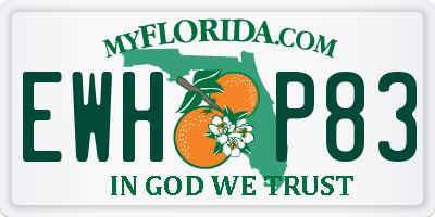 FL license plate EWHP83