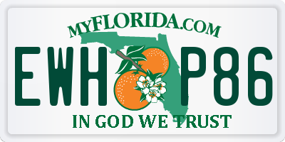 FL license plate EWHP86