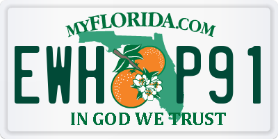 FL license plate EWHP91