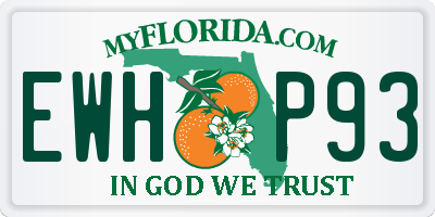 FL license plate EWHP93