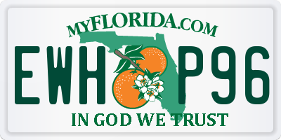 FL license plate EWHP96