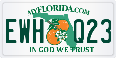 FL license plate EWHQ23