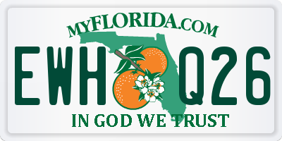 FL license plate EWHQ26