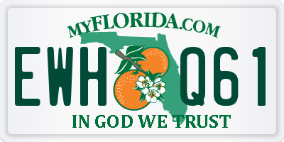 FL license plate EWHQ61