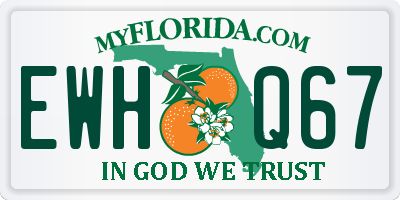 FL license plate EWHQ67