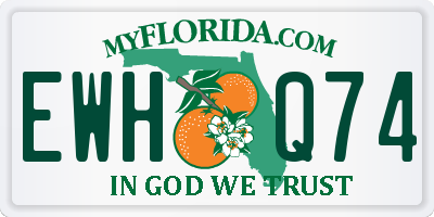 FL license plate EWHQ74