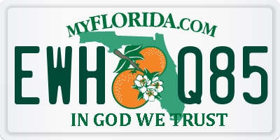 FL license plate EWHQ85