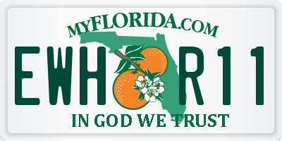 FL license plate EWHR11