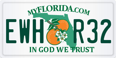 FL license plate EWHR32