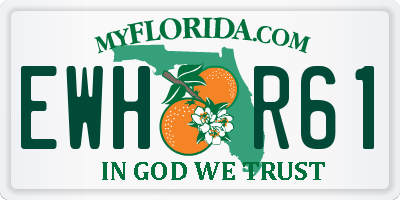 FL license plate EWHR61