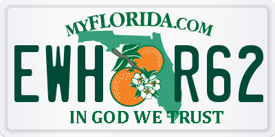 FL license plate EWHR62