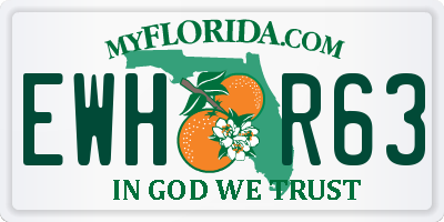 FL license plate EWHR63
