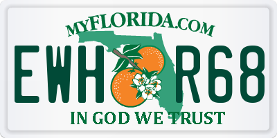 FL license plate EWHR68