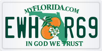FL license plate EWHR69