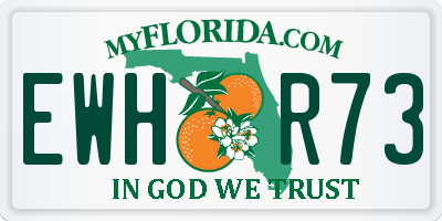 FL license plate EWHR73