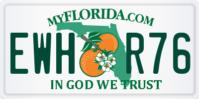 FL license plate EWHR76