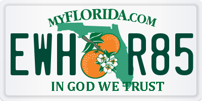 FL license plate EWHR85