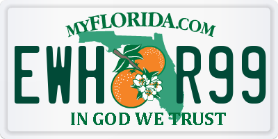 FL license plate EWHR99