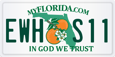 FL license plate EWHS11