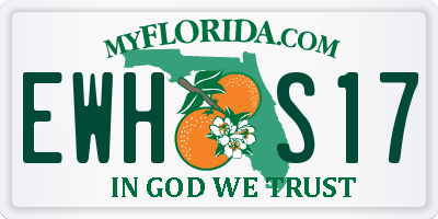 FL license plate EWHS17