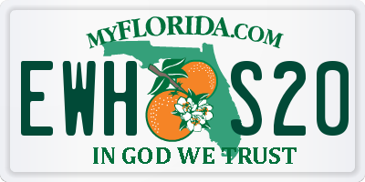 FL license plate EWHS20