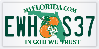 FL license plate EWHS37
