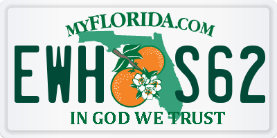 FL license plate EWHS62