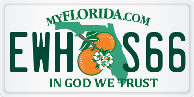 FL license plate EWHS66