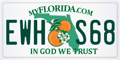 FL license plate EWHS68