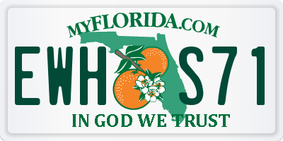 FL license plate EWHS71