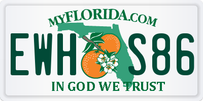 FL license plate EWHS86