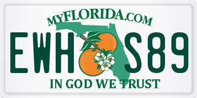 FL license plate EWHS89