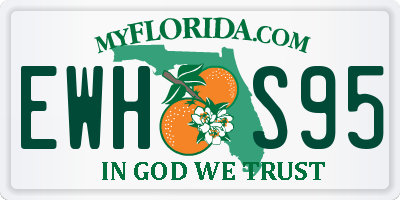 FL license plate EWHS95