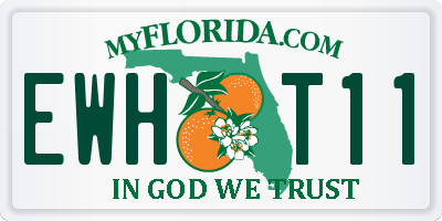 FL license plate EWHT11