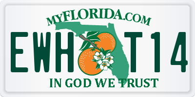 FL license plate EWHT14