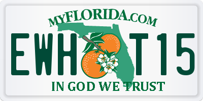 FL license plate EWHT15