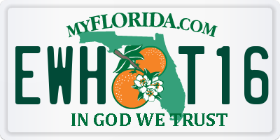 FL license plate EWHT16