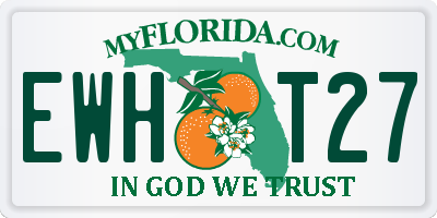 FL license plate EWHT27