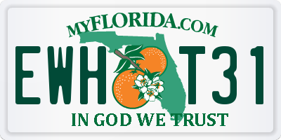 FL license plate EWHT31