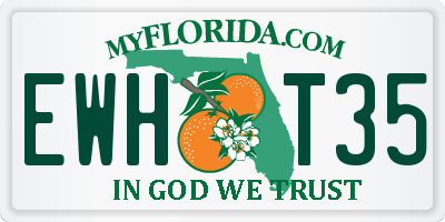 FL license plate EWHT35