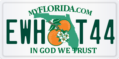 FL license plate EWHT44